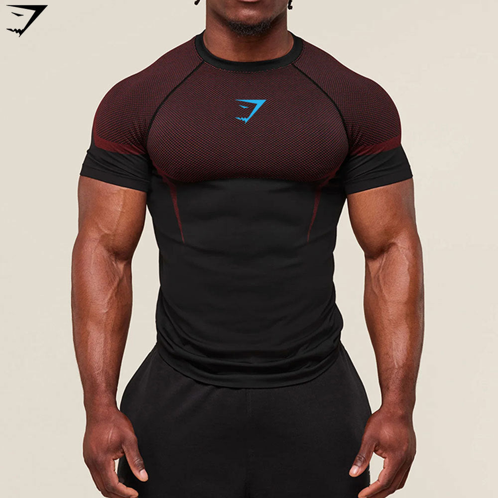 💪 Men's Athletic Compression T-Shirt – Quick-Dry Breathable Gym Tee🏋️‍♂️