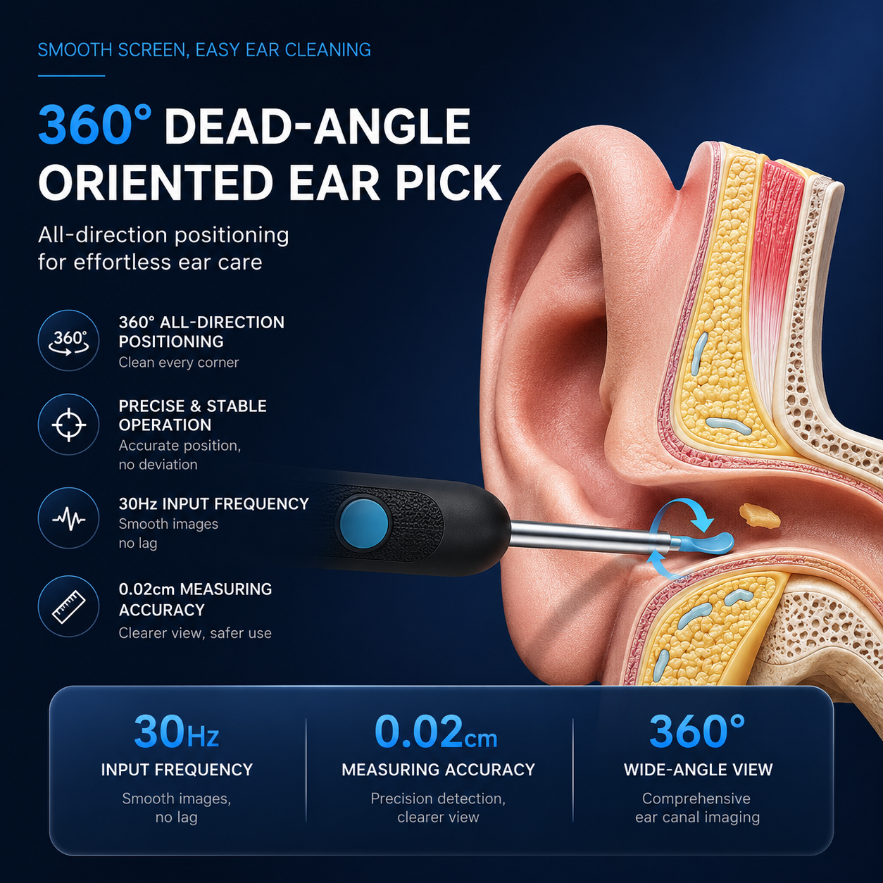 ⏰ 55% OFF Today | 👂1080P HD Wireless Ear Cleaner with Camera & Wi-Fi 📱