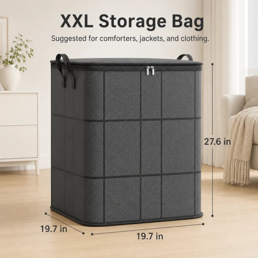 🔥[50% OFF] Heavy-Duty Moving & Storage Bags | Large Capacity Clothes Organizer Box 📦