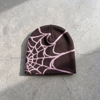 🕷️ Handmade Spider Web Knit Beanie