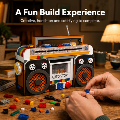 Retro Radio Recorder Building Blocks Brick Kits