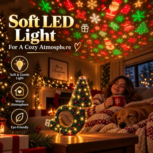 🎄 Christmas Projector Lamp – 6 Festive Wall & Ceiling Designs ✨