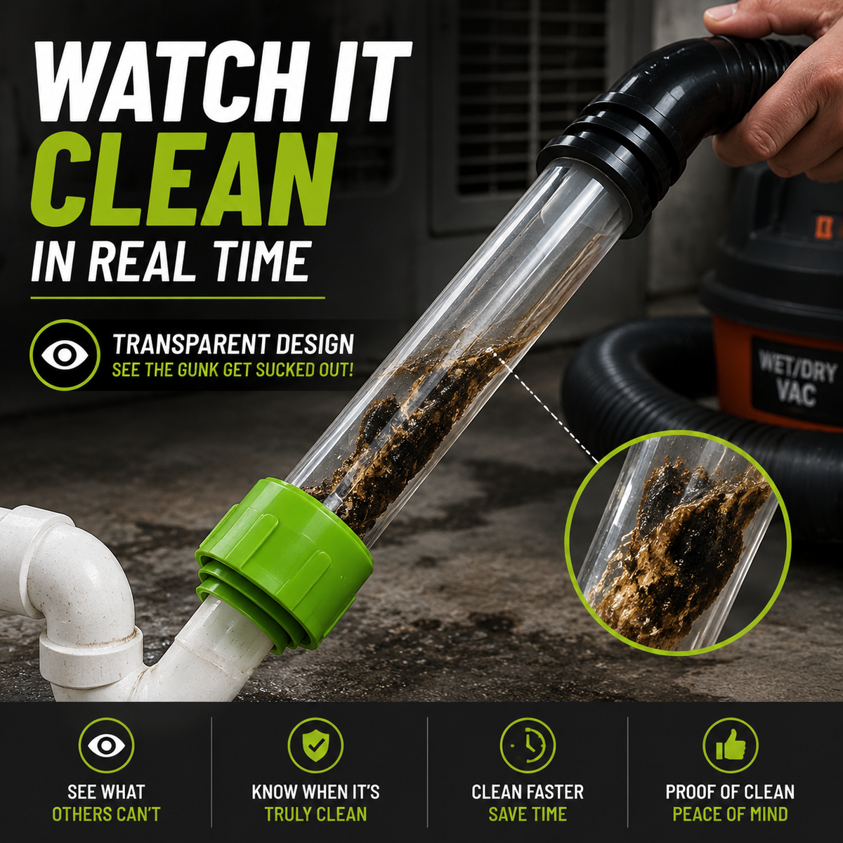 ❄️⚡Universal AC Drain Line Cleaner Adapter – Clears Clogs Fast