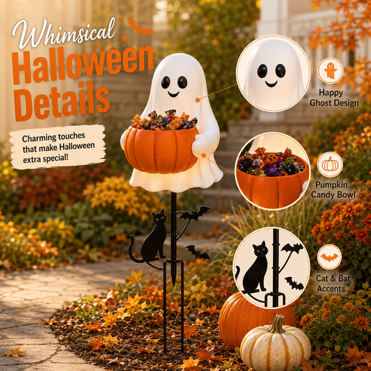 👻👻 Halloween Ghost Candy Holder Garden Stake