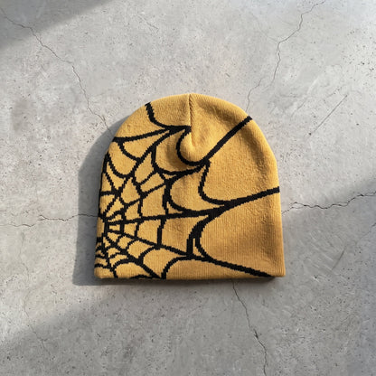 🕷️ Handmade Spider Web Knit Beanie