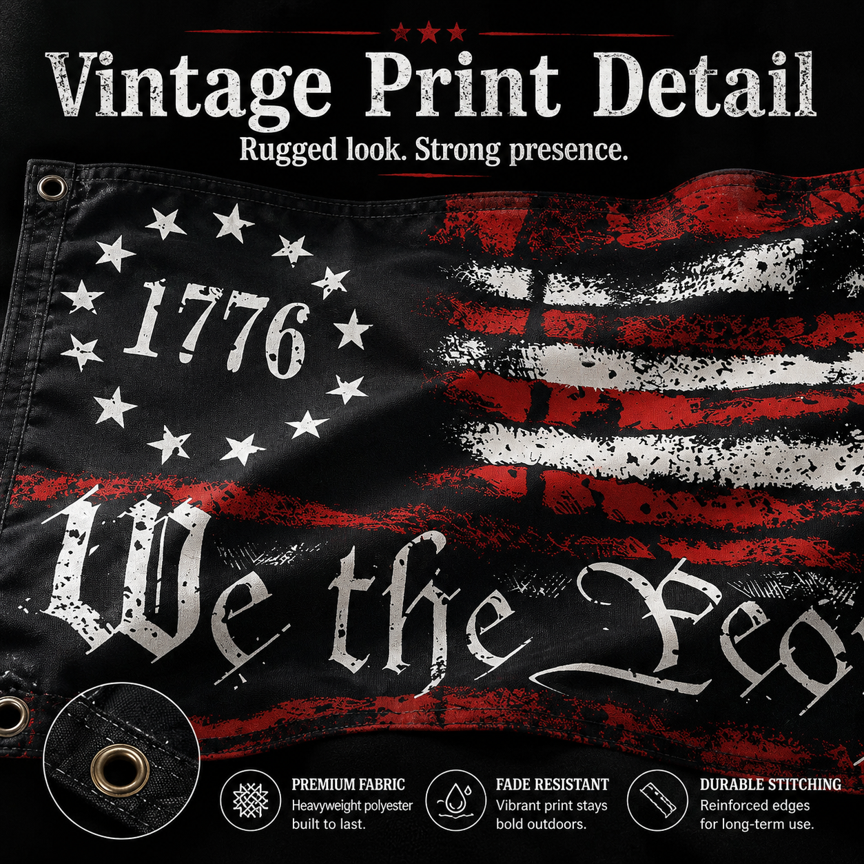 New U.S. 250th Anniversary Flag Outdoor Decorative Fabric Celebrating the Nation's Founding