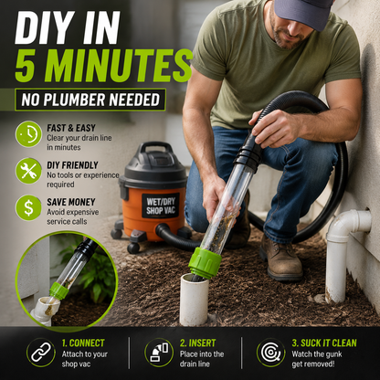 ❄️⚡Universal AC Drain Line Cleaner Adapter – Clears Clogs Fast