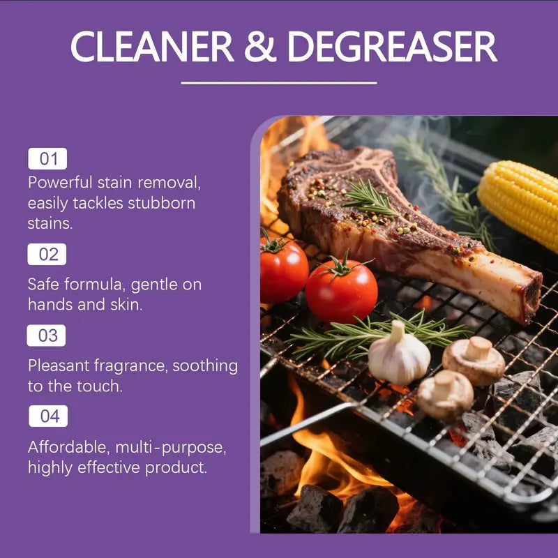 🔥 BBQ Grill Cleaner Spray – Grease & Grime Remover For Post-Cookout Cleanup ✨