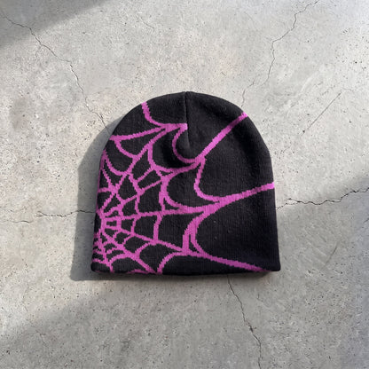🕷️ Handmade Spider Web Knit Beanie