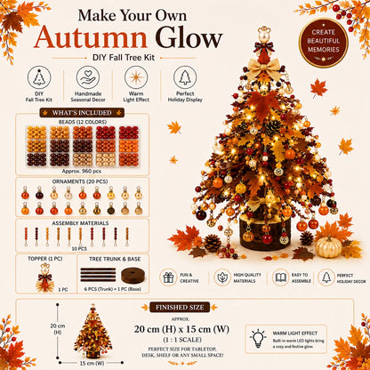 🎄 DIY Crystal Bead LED Christmas Tree Craft Kit with Warm Lights 💎