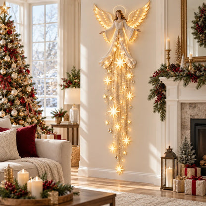 🔥Last Day 49% OFF✨ Angel Blessing Starfall Wall Light™ – Heavenly Christmas Wall Decor