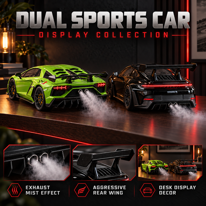 🔥50% OFF🔥🏎️ Track-Inspired Sports Car Display Model – Exhaust Mist Effect Collector Decor!!!
