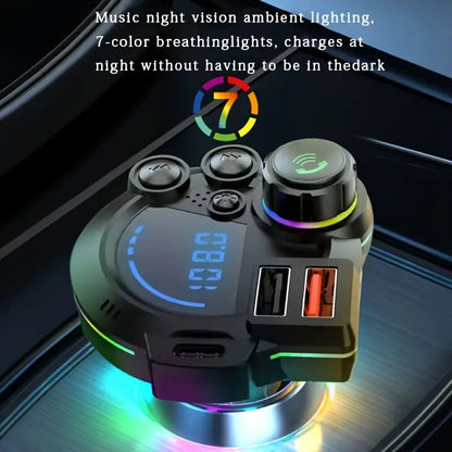 📻🚗 Universal Dual-Port Car FM Bluetooth Transmitter – Wireless Music, Hands-Free Calling & Dual USB Charger 🔌