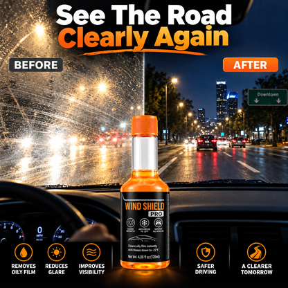 🚗 Auto Windshield Oil Film Cleaner - Anti-Glare Glass Fluid Concentrate ⚡