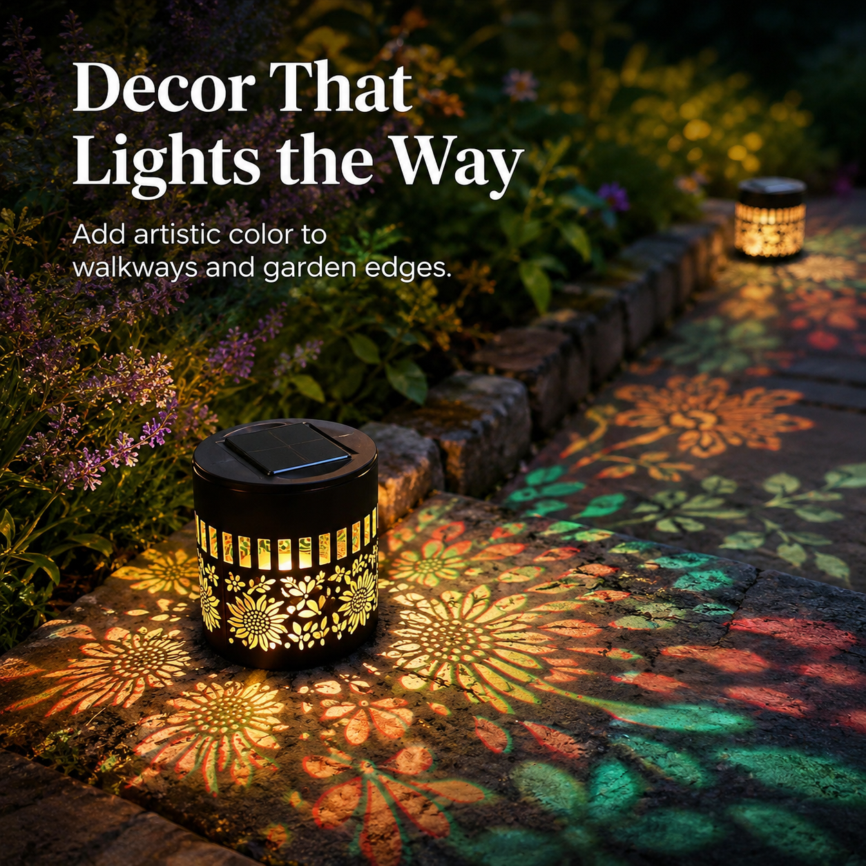 🌞 Solar Garden Light Decor ✨ Cozy Magical Evening Outdoor Glow 🌙