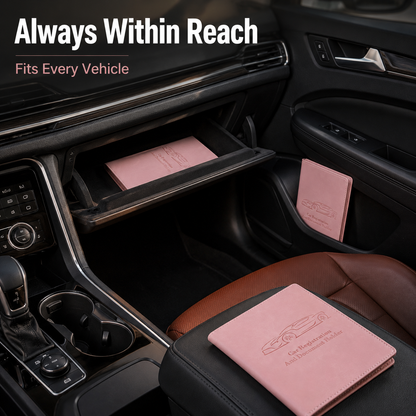 🚗 Premium Car Document Organizer – PU Leather Registration & Insurance Holder