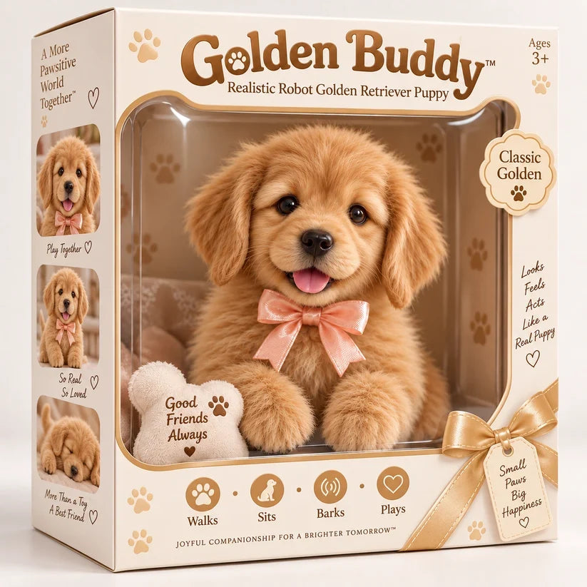 🐶 49% OFF – Golden Buddy™ Realistic Robot Golden Retriever Puppy🐾