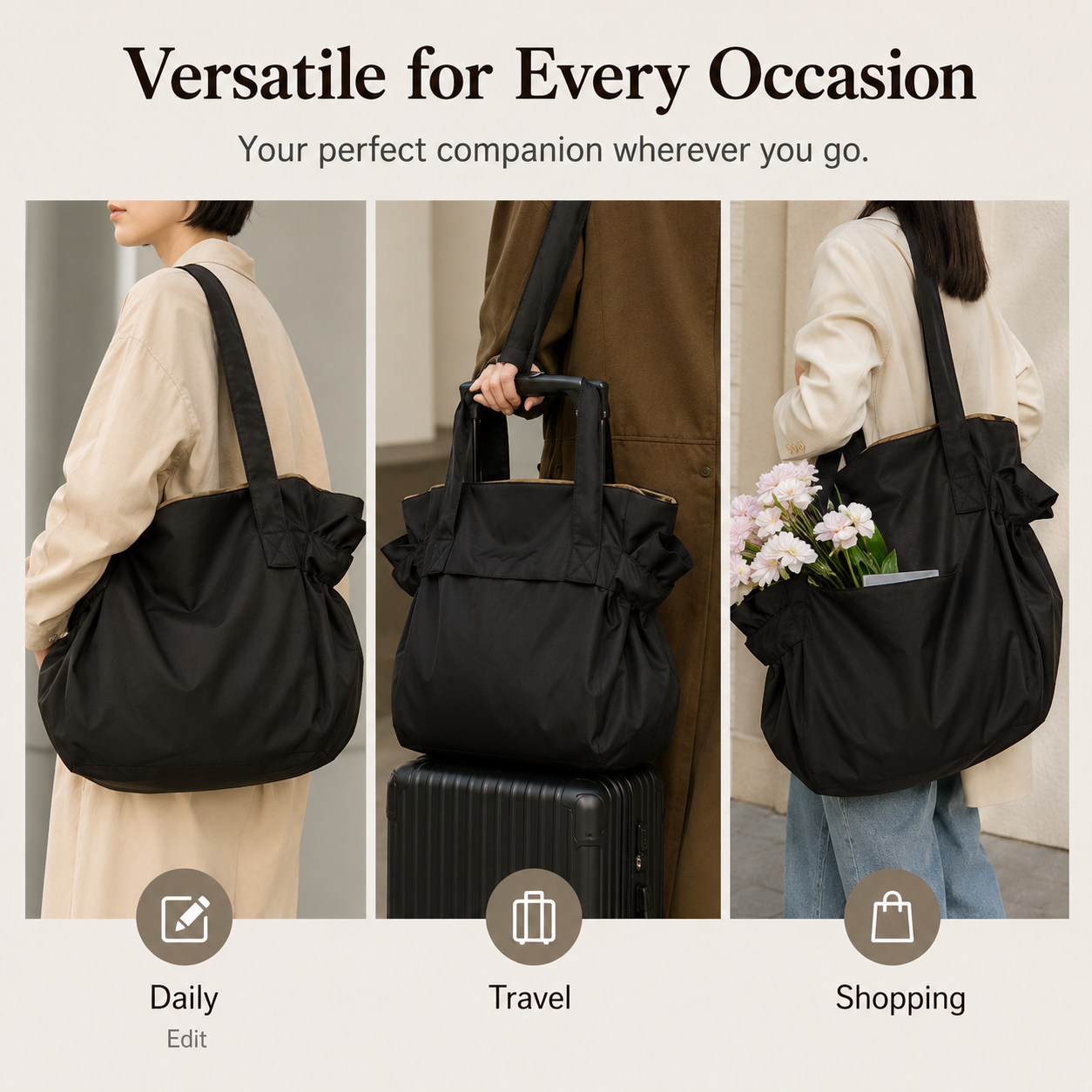 Portable All-in-One Outdoor Camping Bag: Lightweight Nylon, Premium Look, Large Capacity, Carry-On Storage