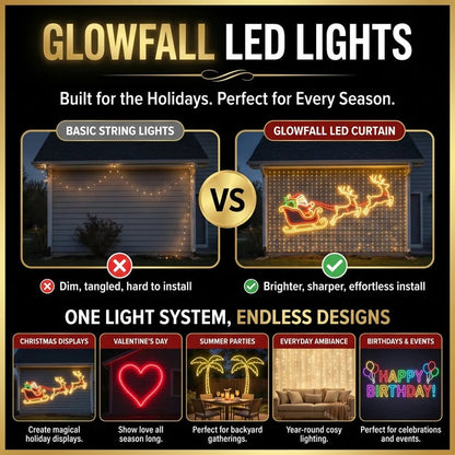 🏡 Architectural Dynamic Mesh Christmas Wall Light – Outdoor Animated Facade Display ✨
