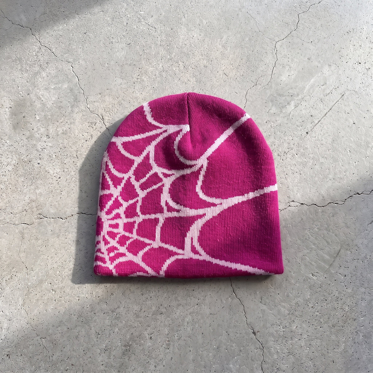 🕷️ Handmade Spider Web Knit Beanie