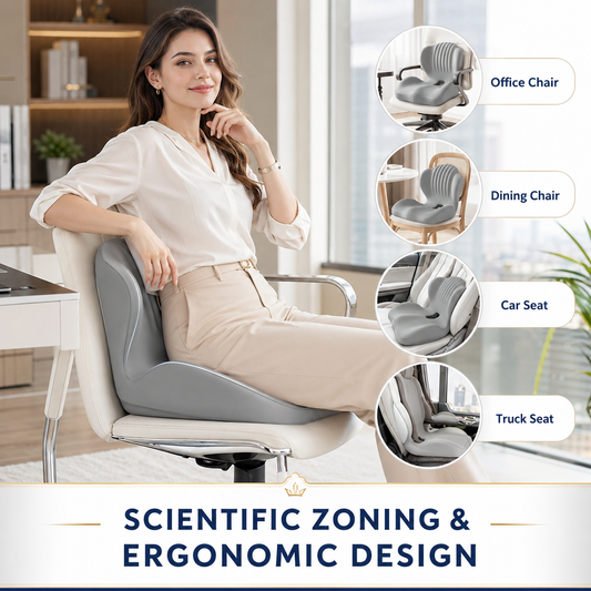 ⚡ 2026 Latest Model 🔥 55% OFF 🧘 5-Zone Ergonomic Sciatica & Tailbone Relief Cushion 🚗