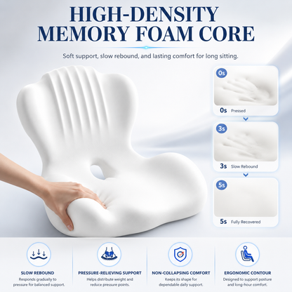 🧘 5-Zone Ergonomic Sciatica & Tailbone Relief Cushion 🚗