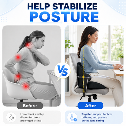 🧘 5-Zone Ergonomic Sciatica & Tailbone Relief Cushion 🚗