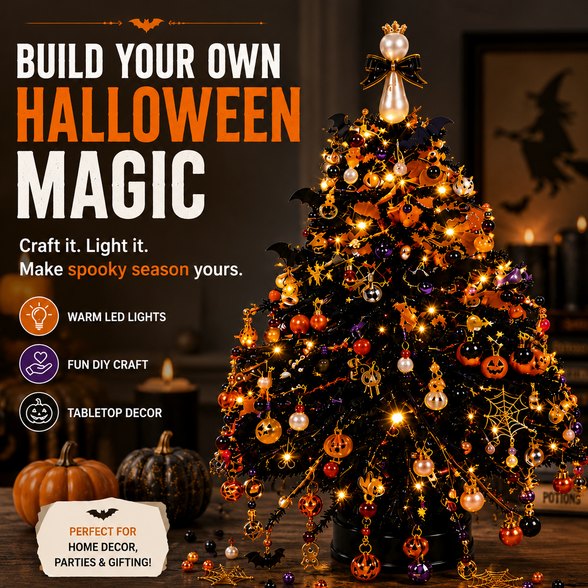 🎄 DIY Beaded Christmas Tree Kit – Handmade Holiday Craft