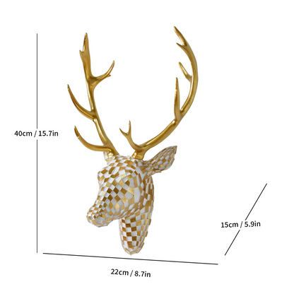 🦌 Modern Mosaic Deer Head Wall Sculpture – 3D Geometric Wall Art Accent  ✨