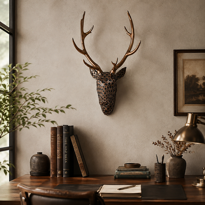 🦌 Modern Mosaic Deer Head Wall Sculpture – 3D Geometric Wall Art Accent  ✨