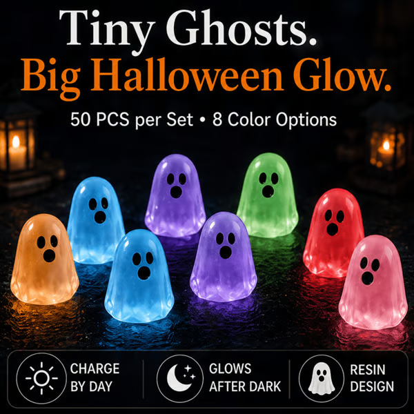 👻 Glow-in-the-Dark Mini Ghosts – Halloween DIY Decor ✨
