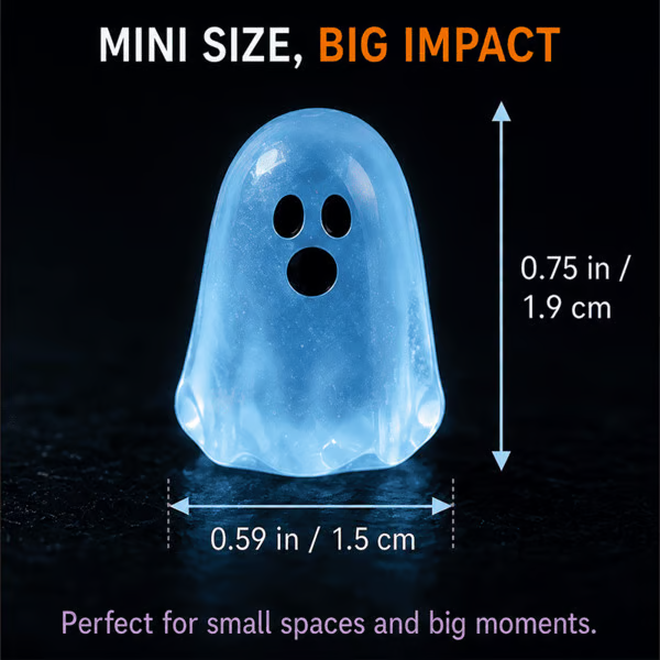 👻 Glow-in-the-Dark Mini Ghosts – Halloween DIY Decor ✨