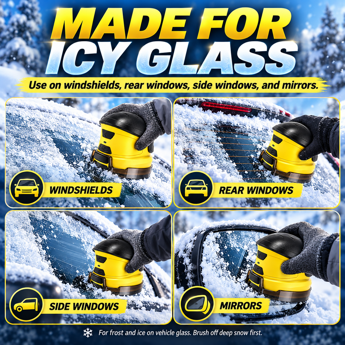 ❄️ Cordless Electric Ice Scraper – Rechargeable Windshield Ice & Frost Remover 🚗