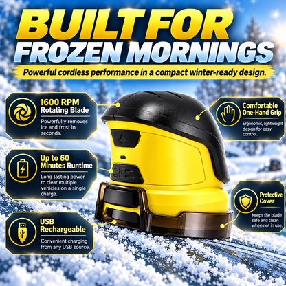 ❄️ Cordless Electric Ice Scraper – Rechargeable Windshield Ice & Frost Remover 🚗