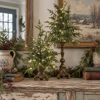 🔥Vintage Lighted Norfolk Pine Trees