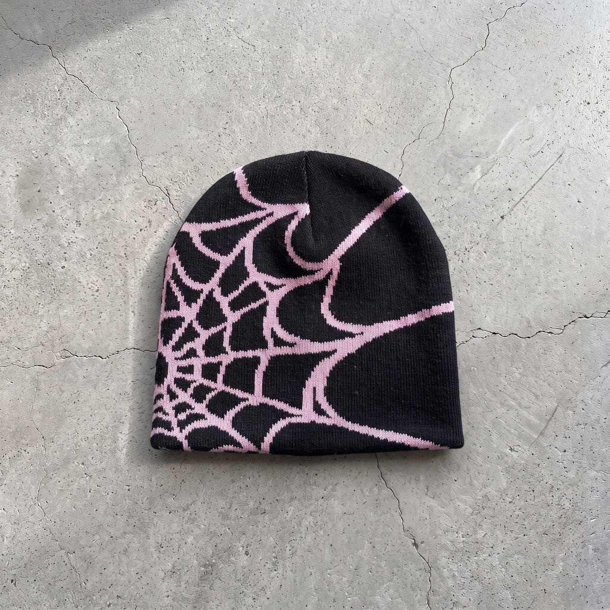 🕷️ Handmade Spider Web Knit Beanie