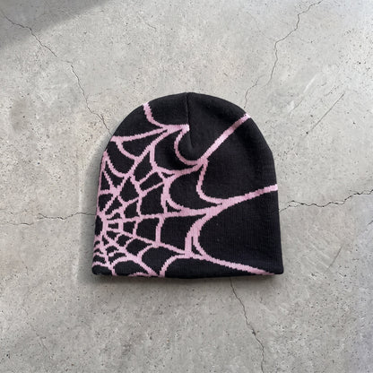 🕷️ Handmade Spider Web Knit Beanie