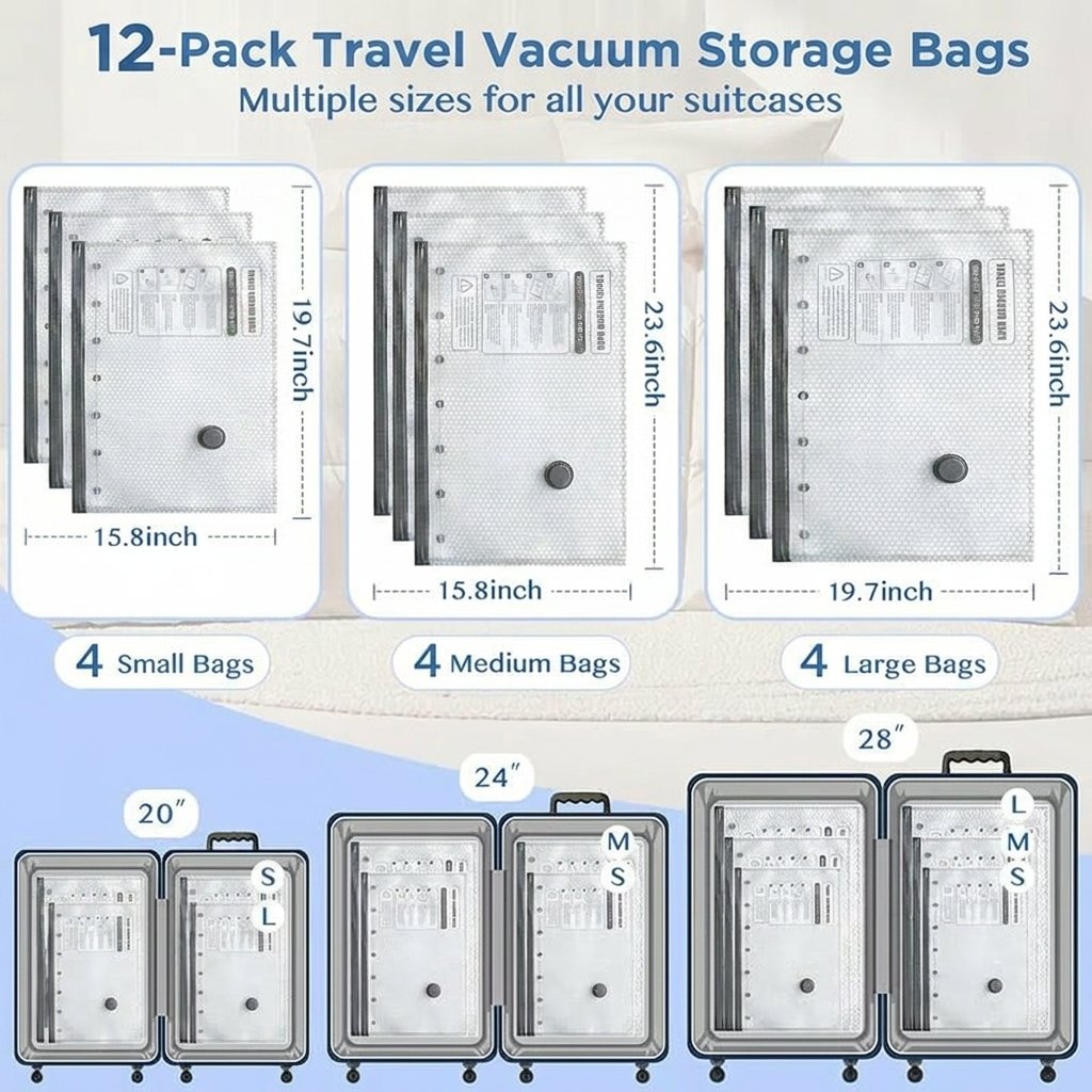 ✈️49% OFF TODAY🧳 Travel Vacuum Storage Bags with Electric Pump