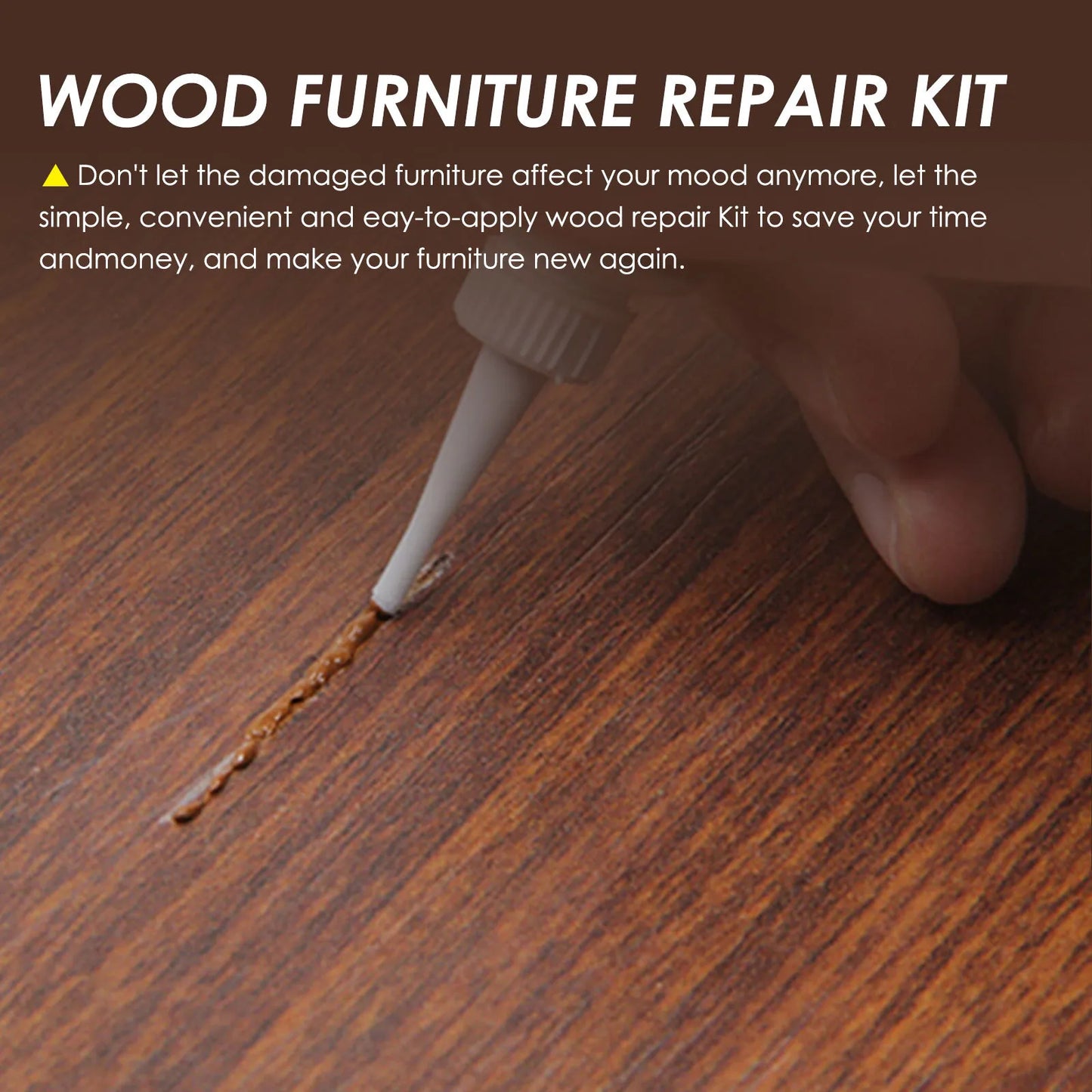 🟡🔧 10-Color Wood Furniture Repair Kit with Touch-Up Tools