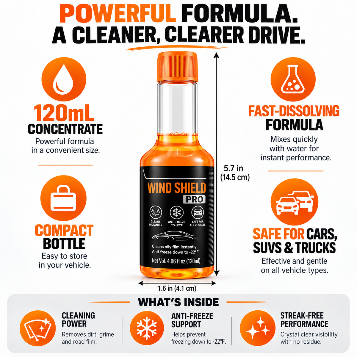 🚗 Auto Windshield Oil Film Cleaner - Anti-Glare Glass Fluid Concentrate ⚡