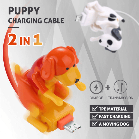 ✨ Cute Puppy Fast Charging Cable – Fun 3A Charger with Data Transfer 🐶⚡