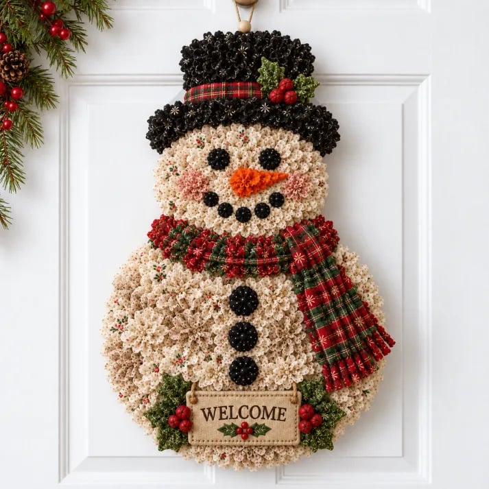 🎄 Handmade Layered Fabric Christmas Flower Door Hanging DIY Craft Kit 🎀(📦Buy 3 Free Shipping)