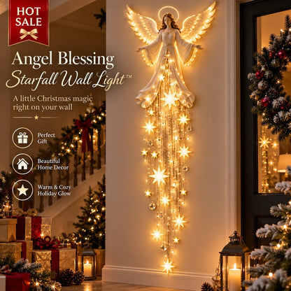 🔥Last Day 49% OFF✨ Angel Blessing Starfall Wall Light™ – Heavenly Christmas Wall Decor