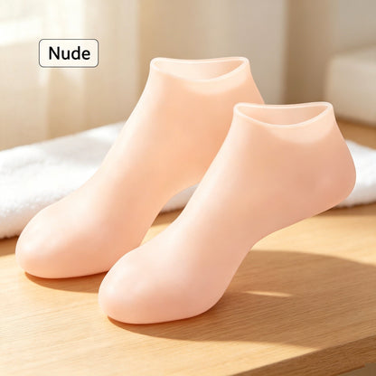 🦶 Reusable Silicone Moisturizing Foot Socks – Soft Heel Care Covers