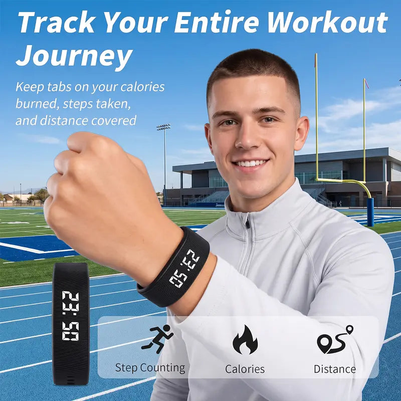 ⚡ 50% OFF – USB Rechargeable Fitness Tracker & Silent Alarm