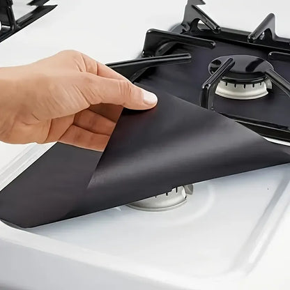 🍳 4-Pack Reusable Non-Stick Gas Stove Burner Liners