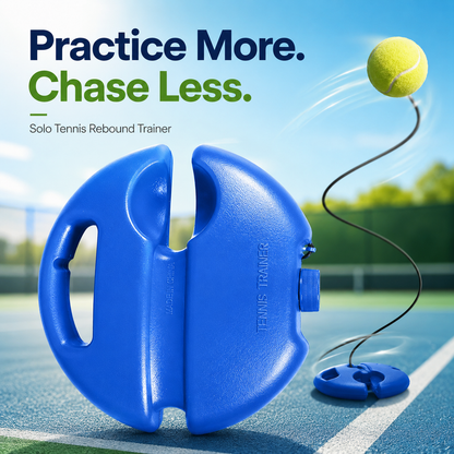 🎾 Solo Tennis Rebound Trainer Practice Baseboard with 4m Elastic Cord ⚡
