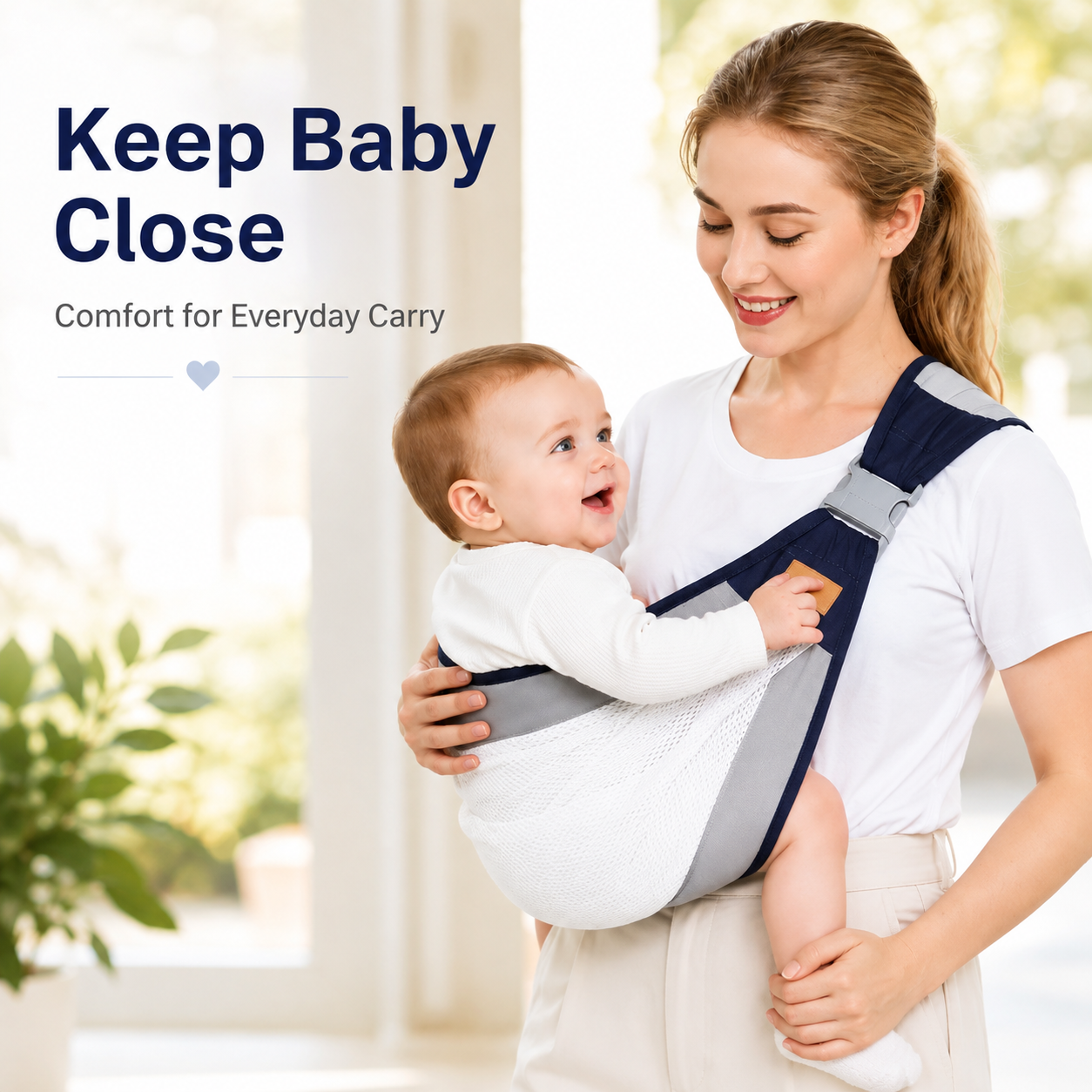 👶 Ergonomic Breathable Baby Sling Carrier with Padded Strap 🌟