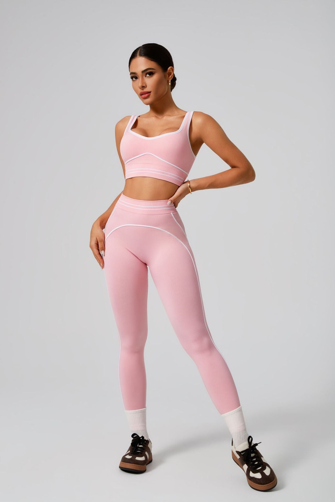 💗 Sculpt Seamless High-Waist Set | Butt Lift Gym Outfit ✨ | Squat Proof Workout Wear
