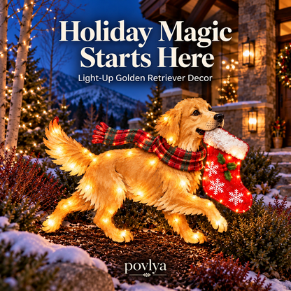 🐕 Light-Up Golden Retriever Christmas Yard Stake 🎄 The Goodest Boy of Christmas!